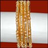 White Stone Bangle with pearls -909 (4 Bangles) - Click here to View more details about this Product
